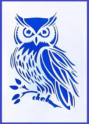 Flexible Stencil *WOODLAND OWL* Bird Card Making Crafts Small Or A5 Medium • $2.75