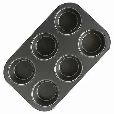 £7.99 • Buy Large Muffin Pan Yorkshire Pudding Cup Mould Bakeware 6 Cups Cake Baking Tray
