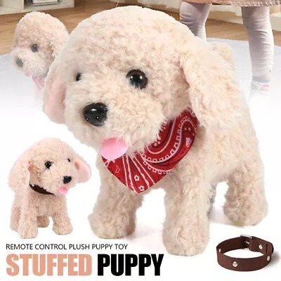 Electronic Plush Puppy Toy Dog Kids Walking And Barking Puppy Dog Toy Pet Gift • £6.92
