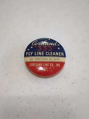 Vintage Cortland  333  Fly Fishing Line Cleaner Advertising Tin Ny Unused !!!  • $7.95