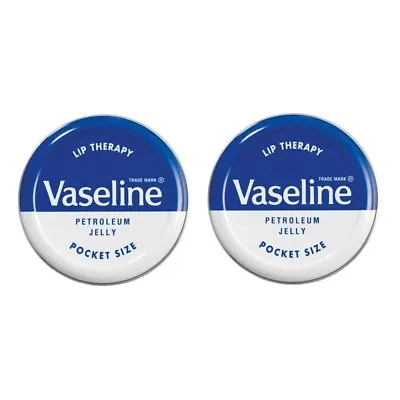 Vaseline ORIGINAL Lip For Dry Lip Petroleum Jelly Therapy - 2 X Tins Of 20g • £7.99