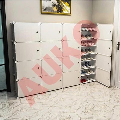 White Cube DIY Shoe Cabinet Rack Storage Portable Stackable Organiser Stand • $79.99