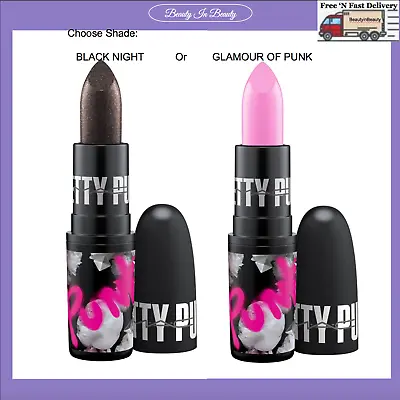 MAC Pretty Punk Glaze Lipstick Choose: Glamour Of Punk Or Black Night NIB • $23.99