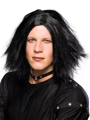 Emo Dark Lord Wig Vampire Goth Rock Star Dress Up Halloween Costume Accessory • $17.77