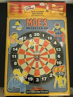 NIP The Simpsons Moe’s Tavern Dart Board Sealed Item 4750 Metal Dartboard 6 Dart • $150