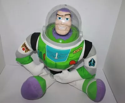 Vintage Disney Pixar Toy Story 2 Buzz Lightyear Plush Plastic Head 28  Mattel • $149.99