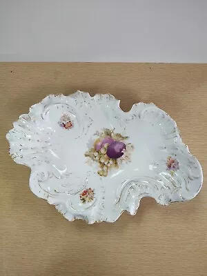 Antique Vintage Carl Tielsch C.T. Germany Fruit Motif Console Bowl Tray • $59.99