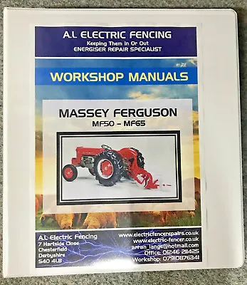 Massey Ferguson MF50MF65Repair Workshop ManualFREE POSTAGE- SAME DAY DISPATCH • £34.99