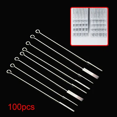 100Pcs Mixed Stainless Steel Disposable-Tattoo Needles 3/5/7/9RL 5/7/9RS 5/7/9 V • £12.92