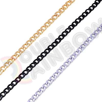 Men Women Stainless Steel Necklace Gold/Black Plated Cuban 3-12mm Chain Link C08 • $8.23