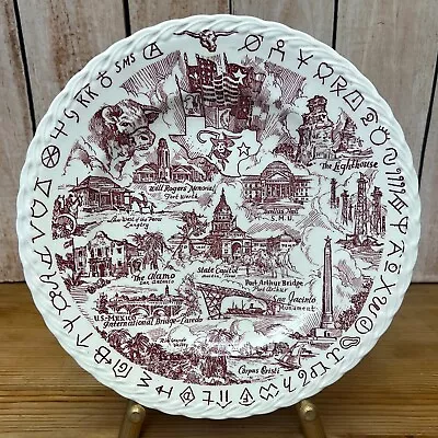 Vintage Vernon Kilns Texas  Lone Star State  Collector Plate Red Cattle Brands • $22.40