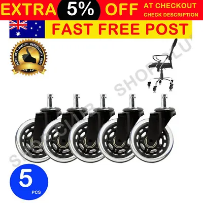 $38.50 • Buy 3  Rollerblade Office Chair Wheels Replacement Rolling Casters (Set Of 5) Black