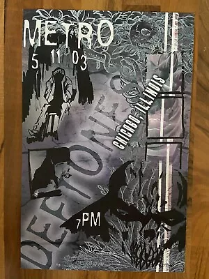 Deftones Signed Concert Poster The Metro Chicago Herrera 25/50 • $134.99