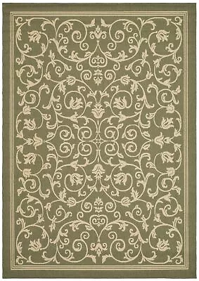 Safavieh Indoor / Outdoor Olive / Natural Area Rugs - CY2098-1E06 • $70