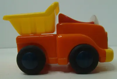 Vintage Chicco Dump Truck 5  X 3.25  X 3.75  Orange Yellow Red  Free Shipping • $19.95