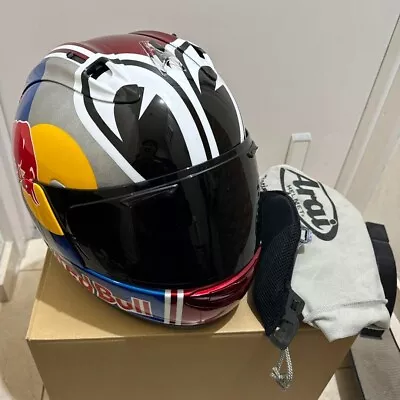 ARAI GENUINE OEM RX-7X RED BULL YF DESIGN FULL FACE HELMET L Size • $1500