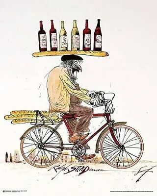 £243.35 • Buy Ralph Steadman Poster Wine French Bicycle Fear And Loathing In Las Vegas