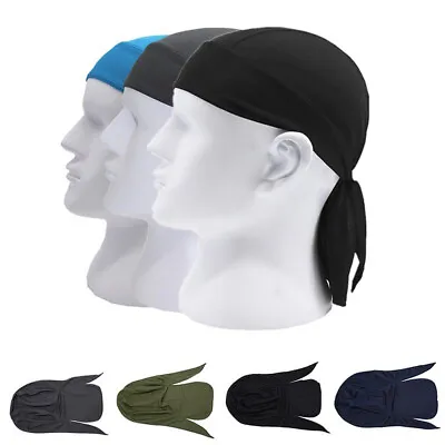 Men Women Headwear Skull Cap Doo Do Rag Bandana Headband Beanie Head Wrap Hat US • $14.99