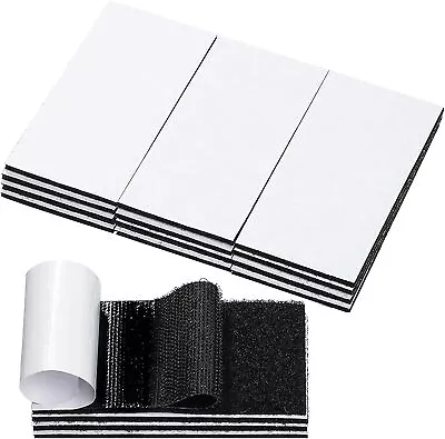 20 Sets 2x4 Inch Hook And Loop Strips With Adhesive - Double Sided Tape Heavy... • $7.92