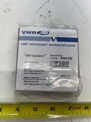 72 Pack VWR VistaVision White Glass Microscope Slides 16004-430 3  X 1  X 1mm  • $12.91