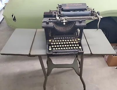 $275 • Buy No. 11Antique Remington Standard Typewriter  With Expandable Rolling Metal Table