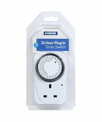 Plug In Mechanical Segment Time Timer Switch 24 Hour Mains 13A Uk Wall • £7.95