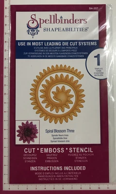 $12.75 • Buy Spellbinders Shapeabilities ~ Spiral Blossom Three ~ S4-357 ~