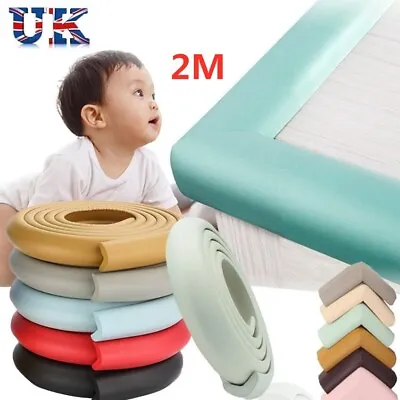 2M Baby Proofing Table Edge Corner Guard Safety Foam Cushion Furniture Bumpers • £5.69