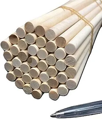 Trustleaf 10mm X 300mm Birch Hardwood Wooden Craft Sticks/Dowels - Seconds* - P • £7.20