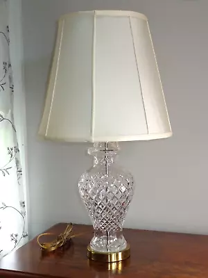 Fine Waterford Irish Crystal Urn Style Tall Table Lamp W/ Shade ALANA • $177.50