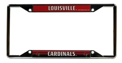 Louisville Cardinals NCAA Chrome EZ View 4 Corner License Plate Frame • $18.99