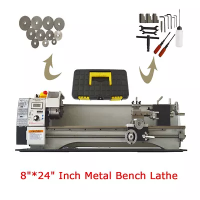 8 *24  Inch Metal Bench Lathe Precision Metalworking Lathe Brushless Motor 110V • $1386.90