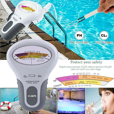 £22.91 • Buy Swimming Pool Chlorine PH / CL2 Water Quality Tester Level Meters Spa Hot Tub ~~