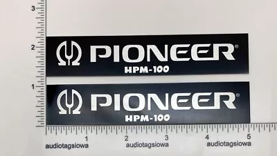 $12 • Buy Pioneer HPM-100 Speaker Riser Stand Label Badge -Custom Made New Aluminum PAIR  