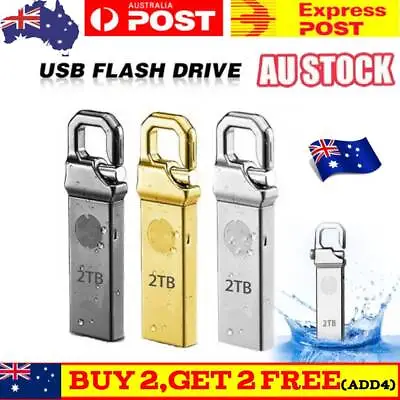 2TB Pens Drive USB 3.0 Metal Flash Drive High Speed U-Disk External Memory Stick • $2.99