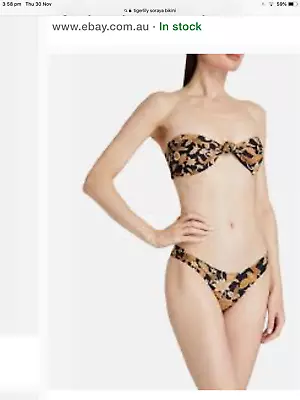 Almost New TIGERLILY Soraya Black Floral Strapless Bikini Top & Bottom Size S • $99