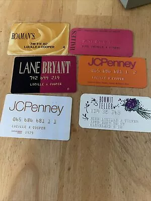 Vintage Expired CREDIT Card JCPenney Halle’s  Bonwit Teller Romans Lane Bryant • $10