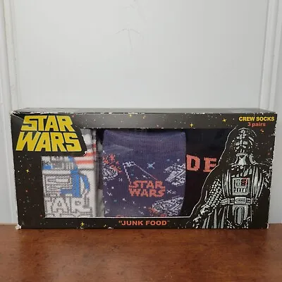 Star Wars Socks 3 Pack Crew Length Sz M 13-2 Gap Kids NIB  • £9.64