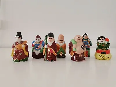 Vintage Japanese 7 Seven Lucky Gods Of Luck Kutani Porcelain Complete Collection • $78.31