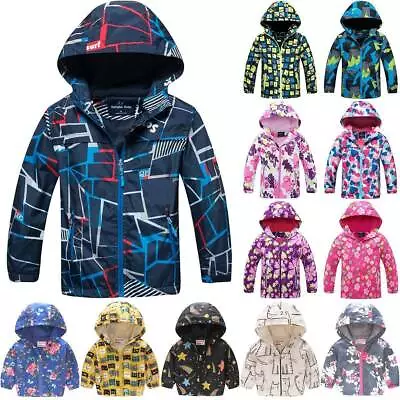 Kids Boy Girl Zipper Hoodie Hooded Casual Coat Jacket Long Sleeve Tops Outerwear • $22.19