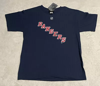 New York Rangers T Shirt Boy's XL Blue Short Sleeve Gaborik 10 Reebok NHL • $14