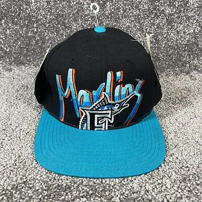 Vintage Florida Marlins Snapback Hat Cap 100% Wool MLB 90s NWT NOS READ • $49.95
