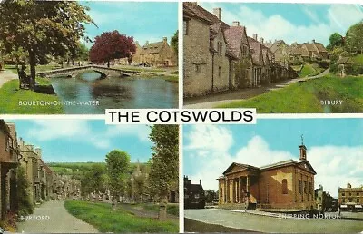 £1 • Buy Cotswolds Bourton Bibury Burford Chipping Norton 1972 Postcard
