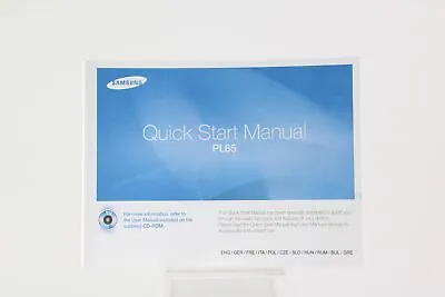 User Instructions Samsung Quick Start Manual PL 65 Quick Start Instructions • £14.53