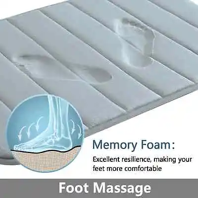 Memory Foam Bath Mat Toilet Soft Non-Slip Bathroom Mat Super Absorbent Bath Mats • $13.57