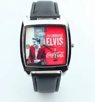 Elvis Presley - J’ai Embrassé Elvis Presley Coca Cola Men’s Wrist Watch. (LD1) • $29.99