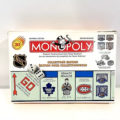 Monopoly Nhl Collector’s Edition Complete Set Bilingual Version 1999 Usaopoly • $18.17