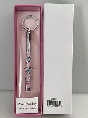 Vera Bradley Stylus Pen Key Fob Happiness Returns Pink • $9