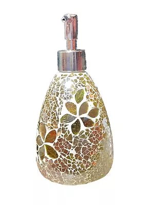Crystal Wonderland Frangipani Glass Mosaic Soap Pump Dispenser • $33