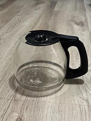 Mr Coffee 12 Cup Replacement Coffee Pot Glass Carafe Black (Coffee Pot Only) • $7.99